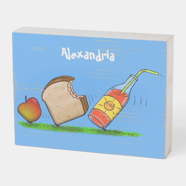 Funny ants cartoon wooden box sign (Angled Horizontal)