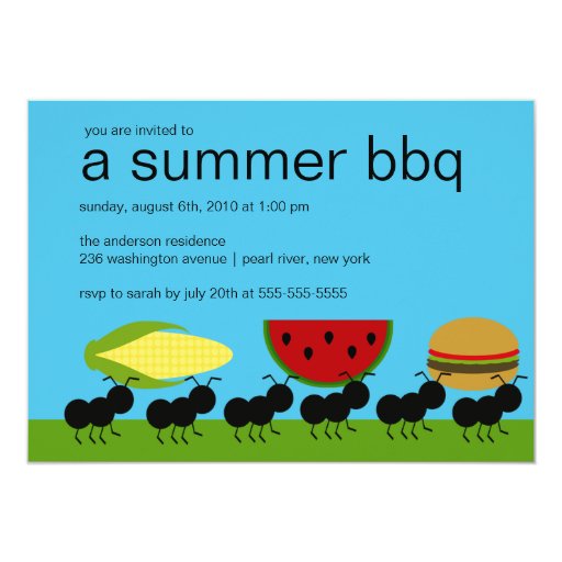 Summer Bbq Invitation Wording 3