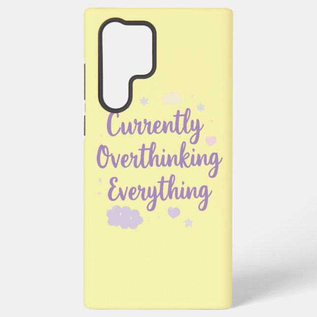 Funny Anxiety Overthinking Quote Pastel Samsung Galaxy Case (Back)