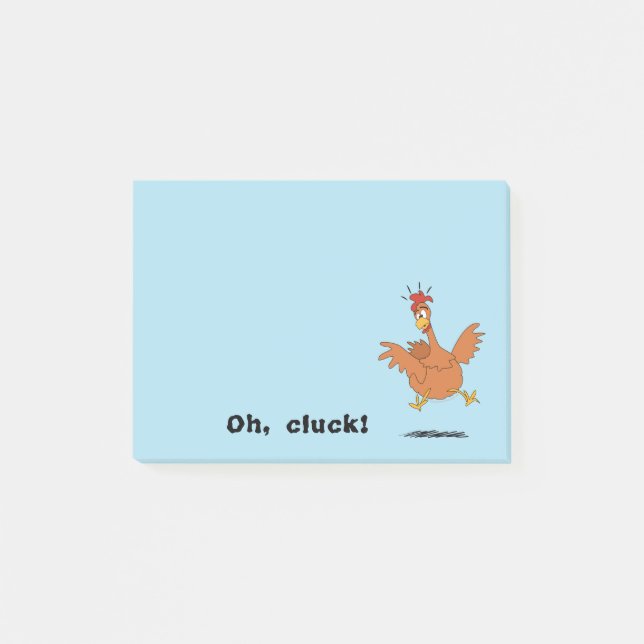 Funny Anxious Chicken Pun Chicken Lover Oh Cluck Post-it Notes (Front)