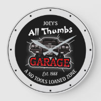 Funny Any Name All Thumbs Garage Retro Car Date 