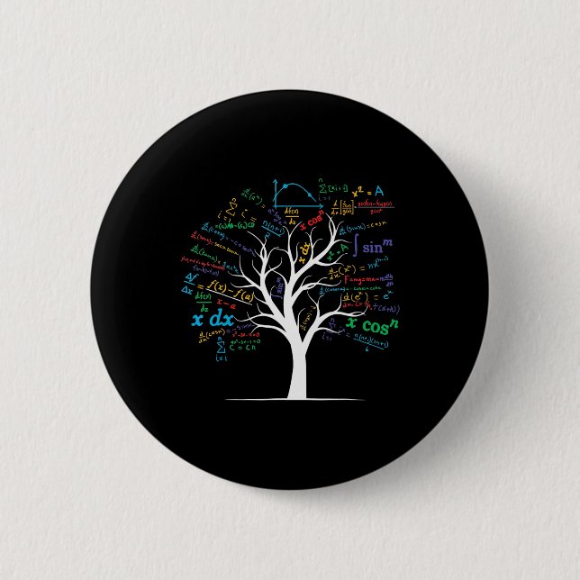 Funny Ap Calculus Algebra Tree Math Teacher Nerd G Button (Front)