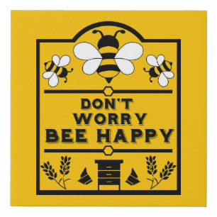Funny Apiary Honey Farmer Faux Canvas Print