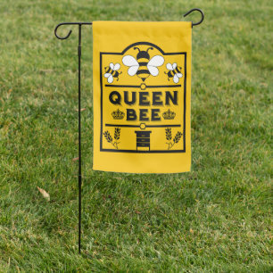 Funny Apiary Honey Queen Bee Garden Flag