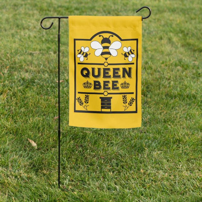 Funny Apiary Honey Queen Bee Garden Flag (In SItu)