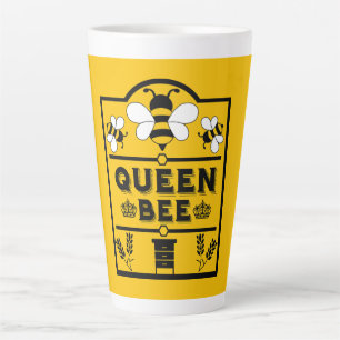 Funny Apiary Honey Queen Bee Latte Mug