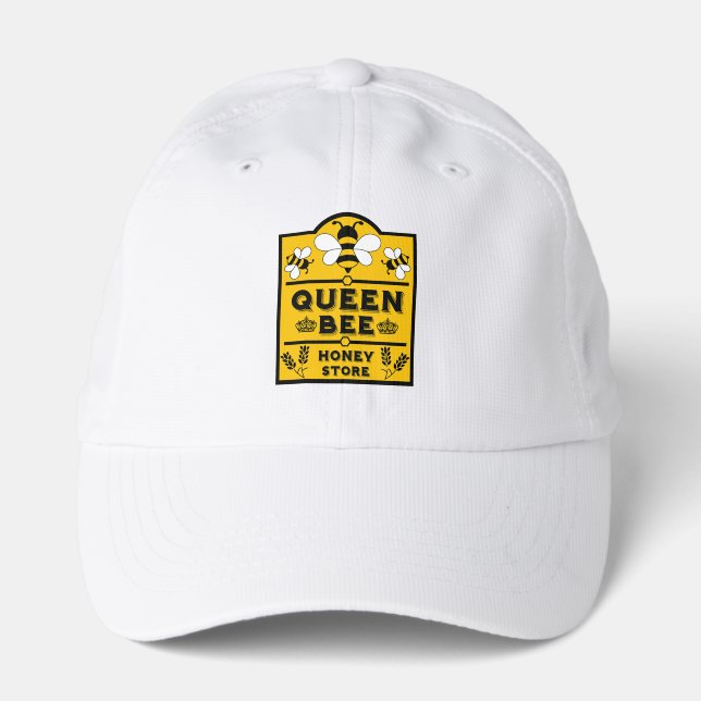 Funny Apiary Honey Queen Bee Performance Cap (Front)