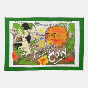 Funny Apocalypse Cow Kitchen Towel by Rick London