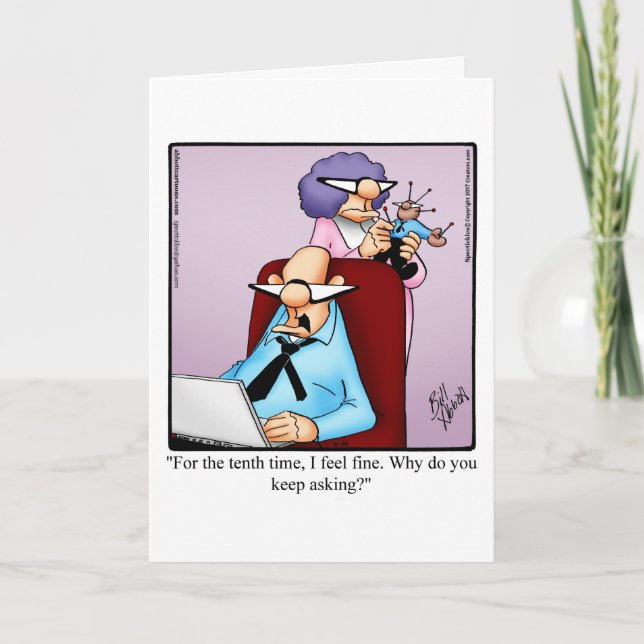 Funny Apology Humor Greeting Card (Front)