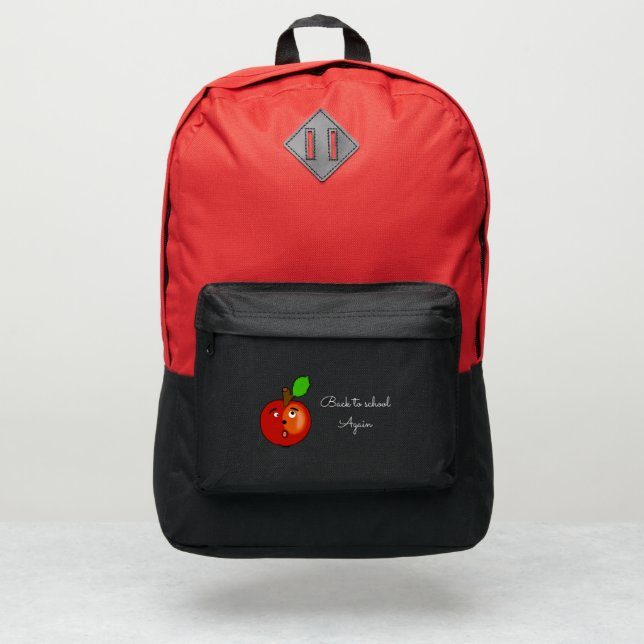 Funny apple port authority® backpack (Front)