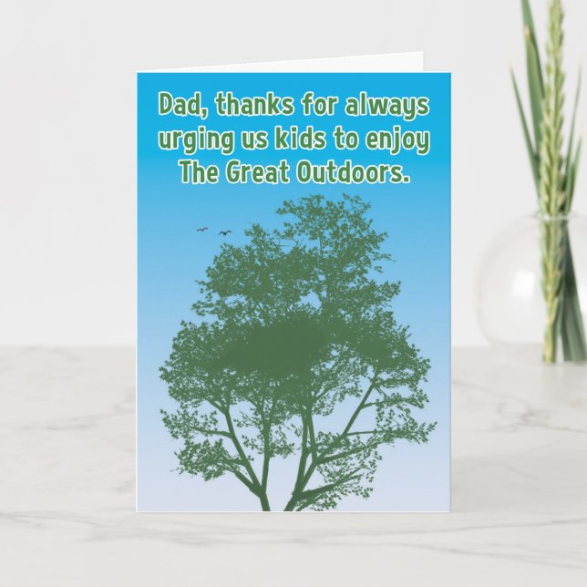 Funny Appreciate the Great Outdoors Father's Day Card (Front)