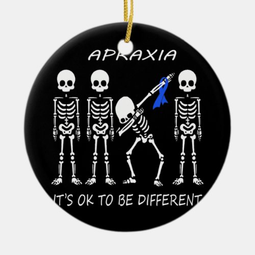 funny apraxia awareness design for men women ceramic ornament