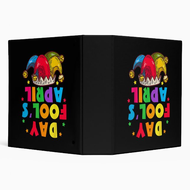 Funny April Fool's Day Pranks Kit 1st April Jokes 3 Ring Binder (Background)