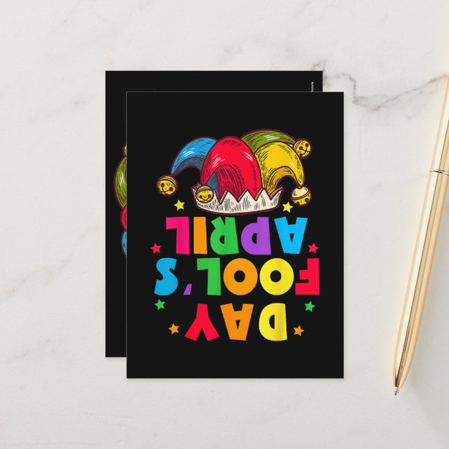 Funny April Fool's Day Pranks Kit 1st April Jokes Holiday Postcard (Front/Back In Situ)