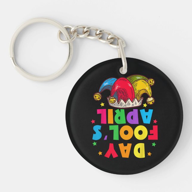 Funny April Fool's Day Pranks Kit 1st April Jokes Keychain (Front)