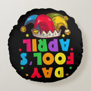 Funny April Fool's Day Pranks Kit 1st April Jokes Round Pillow