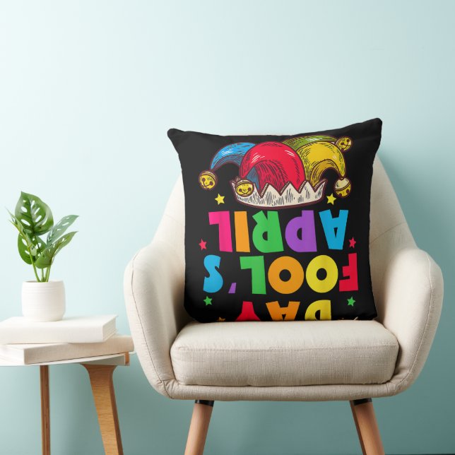 Funny April Fool's Day Pranks Kit 1st April Jokes Throw Pillow (Chair)