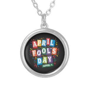 Funny April Fools Day Pranks Kit Silver Plated Necklace