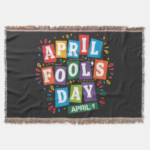 Funny April Fools Day Pranks Kit Throw Blanket