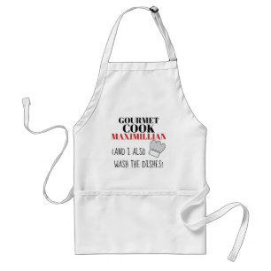 Funny apron for men with custom name