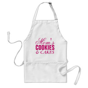 Funny apron for women Mom's cookies & cakes