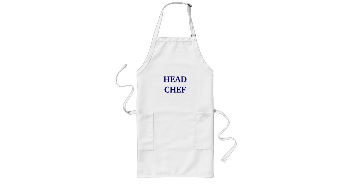 Hail To The Chef Funny Kitchen Aprons, White Cooking Aprons Gift Idea