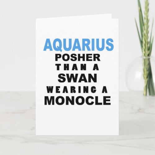 Funny Aquarius Birthday Card