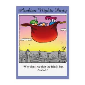 Funny Arabian Nights Party Invitations