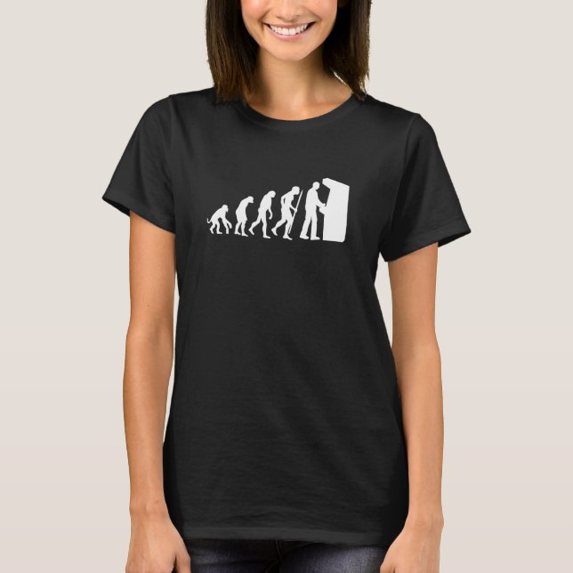 Funny Arcade Evolution arcade old school video gam T-Shirt (Front)