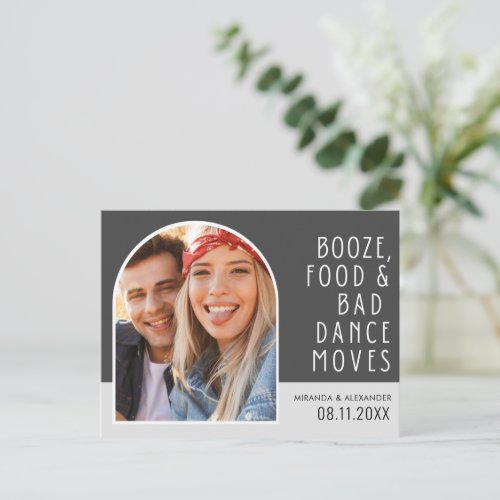 Funny Arch Photo Wedding  Save the Date Announcement Postcard