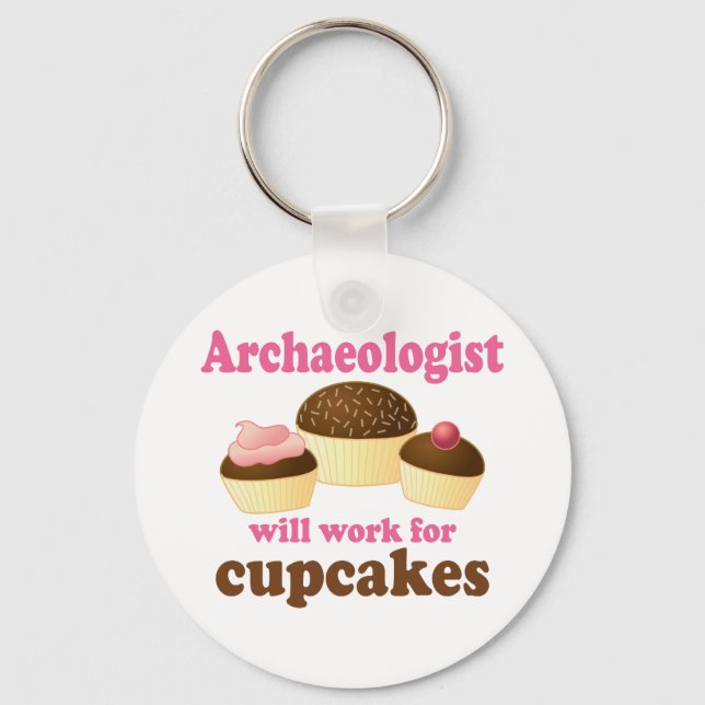Funny Archaeologist Keychain (Front)