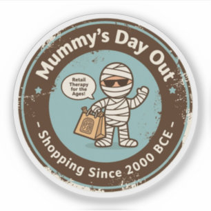 Funny Archaeology Shopping Humor Sticker