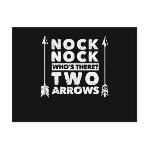 Funny archery archer Nock Nock Postcard