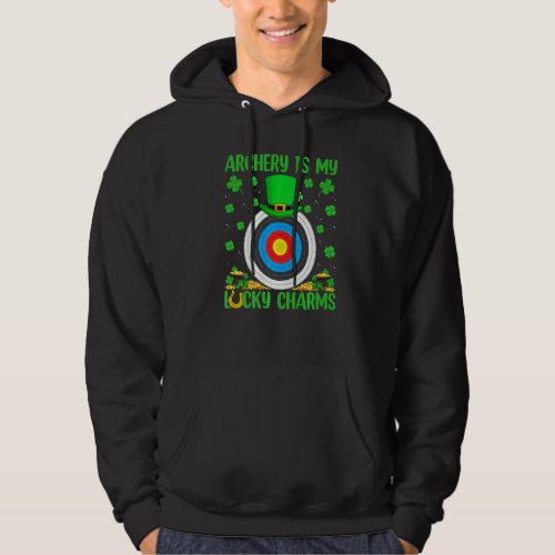 Funny Archery Are My Lucky Charms Archery St Patri Hoodie