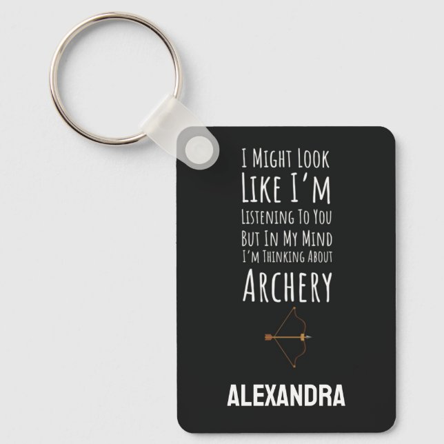Funny Archery Bow And Arrow Archer Keychain (Front)