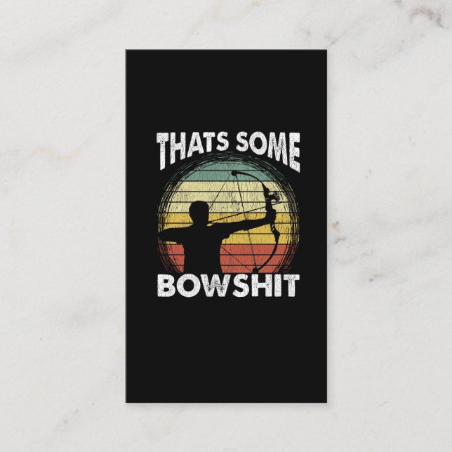Funny Archery Bow Shooting Hunter Business Card (Front)