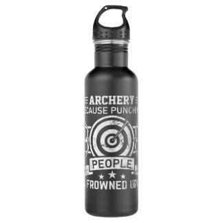 Funny Archery Bow Sport Saying Stainless Steel Water Bottle