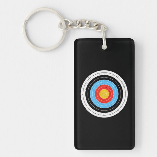 Funny Archery For Archer Bullseye Target Keychain