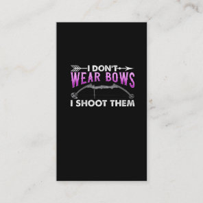 Funny Archery Girl Bow Shooting Woman Business Card