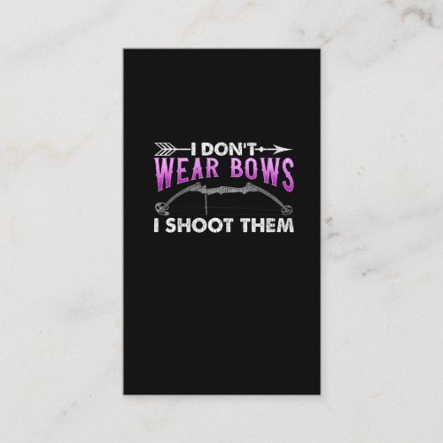 Funny Archery Girl Bow Shooting Woman Business Card