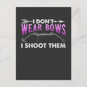 Funny Archery Girl Bow Shooting Woman Postcard