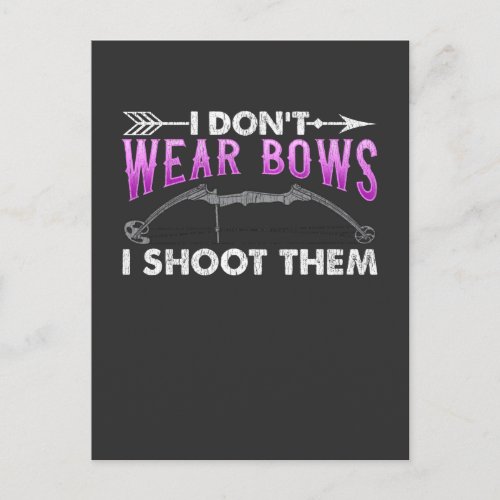 Funny Archery Girl Bow Shooting Woman Postcard