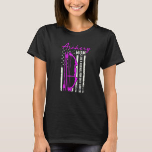 Funny Archery Mom American Us Flag Bow Bowhunting T-Shirt