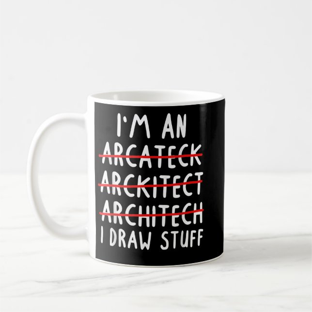 Funny Architect Art Men Women Future Architecture  Coffee Mug (Left)