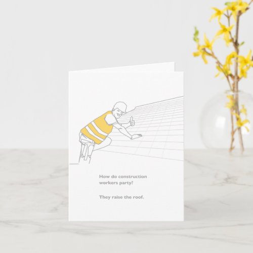 Funny Architect Construction Engineer Greeting Card