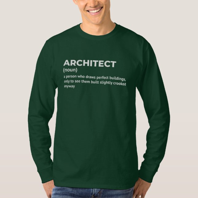 Funny Architect Definition Long Sleeve Shirt (Front)