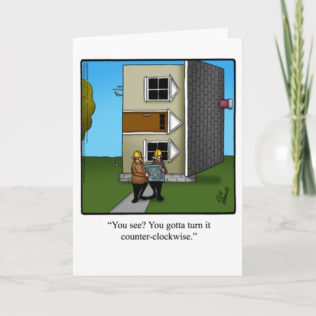 Funny Architect Humor Greeting Card (Front)