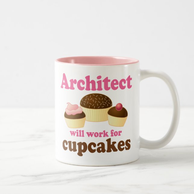 Funny Architect Two-Tone Coffee Mug (Right)
