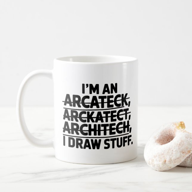 Funny Architecture Gift for Men and Women          Coffee Mug (With Donut)