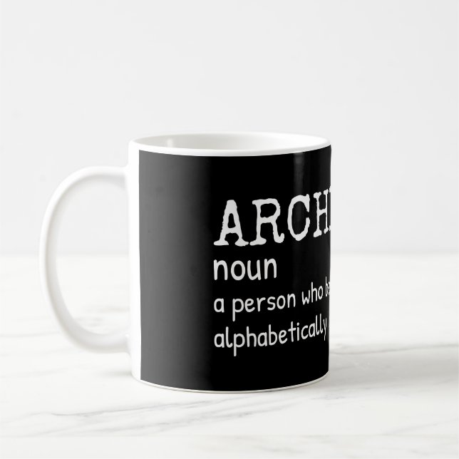 Funny Archivist Definition Coffee Mug (Left)
